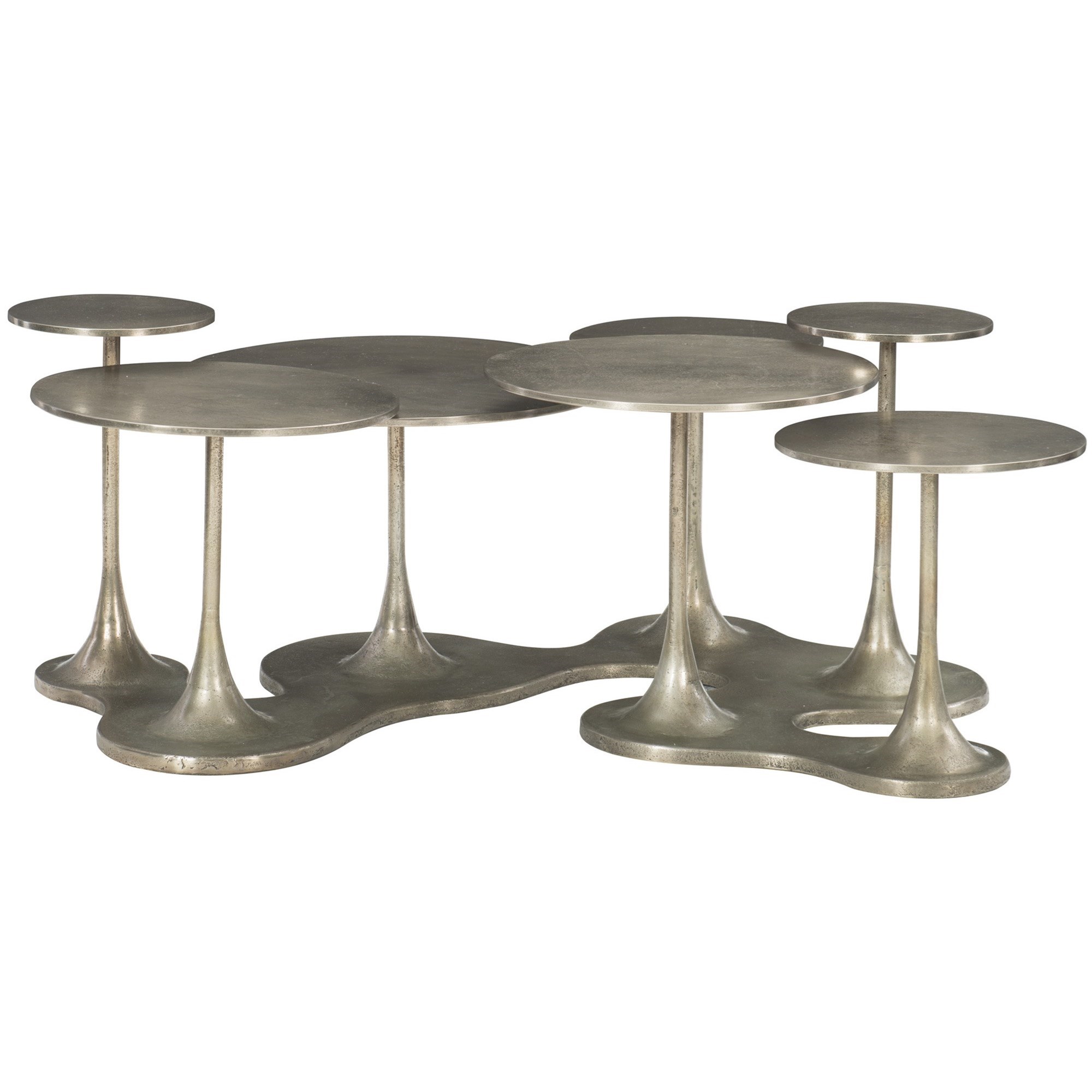 Interiors Circlet Contemporary Metal Cocktail Table with Multiple